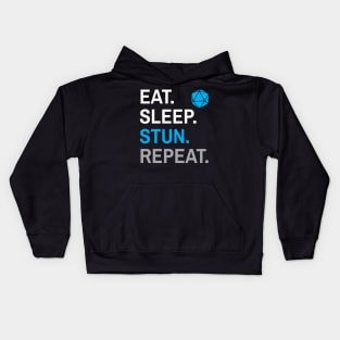 D&D Monk Eat Sleep Stun Repeat Kids Hoodie